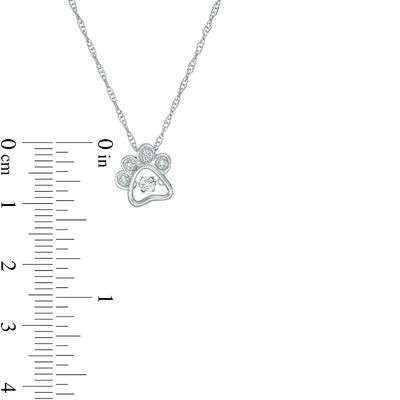 Unstoppable Love™ Diamond Accent Paw Print Pendant in Sterling Silver