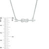 0.067 CT. T.W. Diamond Arrow Infinity Knot Necklace in Sterling Silver - 16.75"