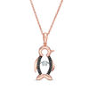 Unstoppable Love™ 0.066 CT. T.W. Enhanced Black and White Diamond Pendant in Sterling Silver with 14K Rose Gold Plate