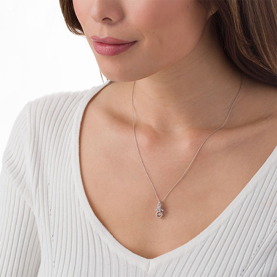 Unstoppable Love™ Diamond Accent Snowman Outline Pendant in Sterling Silver