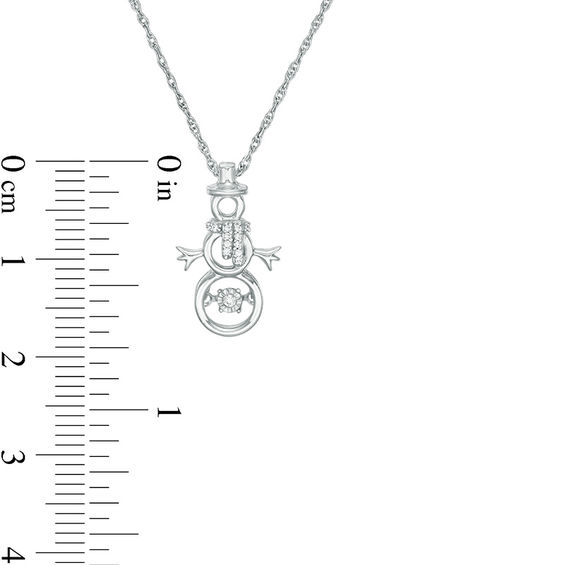 Unstoppable Love™ Diamond Accent Snowman Outline Pendant in Sterling Silver