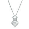 Unstoppable Love™ 0.04 CT. T.W. Diamond Tilted Frame with Crown Pendant in Sterling Silver