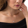 Thumbnail Image 1 of 0.10 CT. T.W. Diamond Hexagon Necklace in 10K White Gold