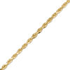 Thumbnail Image 0 of Men's 3.0mm Diamond-Cut Rope Chain Bracelet in Solid 14K Gold - 8.0"