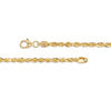 Thumbnail Image 2 of Men's 3.0mm Diamond-Cut Rope Chain Bracelet in Solid 14K Gold - 8.0"