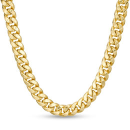Men's 10.7mm Cuban Curb Chain Necklace in Hollow 14K Gold - 26&quot;