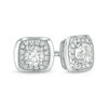 Thumbnail Image 0 of 0.50 CT. T.W. Diamond Cushion Frame Stud Earrings in 14K White Gold