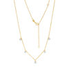 Thumbnail Image 0 of 0.05 CT. T.W. Diamond Station-Drop Necklace in 10K Gold