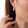 Thumbnail Image 1 of 1.00 CT. T.W. Diamond Graduated Multi-Row J-Hoop Earrings in 10K Gold