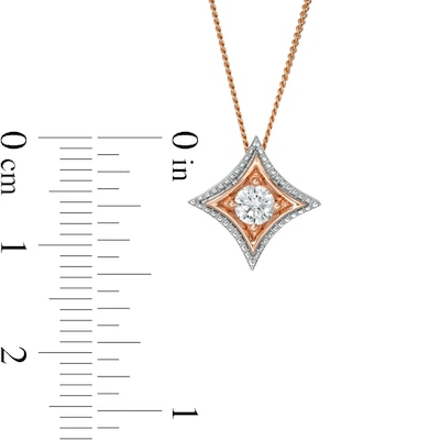 0.18 CT. Certified Canadian Diamond Solitaire Pendant in 10K Two-Tone Gold (I/I2)