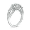 1.00 CT. T.W. Diamond Clover Frame Tri-Sides Ring in 10K White Gold