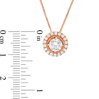 CT. T.W. Diamond Frame Pendant in 14K Rose Gold