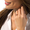 Thumbnail Image 1 of EFFY™ Collection 6.5mm Cushion-Cut Morganite and 0.33 CT. T.W. Diamond Frame Ring in 14K Rose Gold