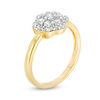 0.45 CT. T.W. Composite Diamond Flower Frame Ring in 10K Gold