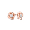Thumbnail Image 0 of 0.085 CT. T.W. Composite Diamond Love Knot Stud Earrings in 10K Rose Gold
