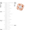 Thumbnail Image 1 of 0.085 CT. T.W. Composite Diamond Love Knot Stud Earrings in 10K Rose Gold