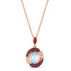 Thumbnail Image 0 of Le Vian® Neopolitan Opal™, Passion Ruby™ and 0.04 CT. T.W. Crème Brûlée Diamonds™ Pendant in 14K Strawberry Gold™