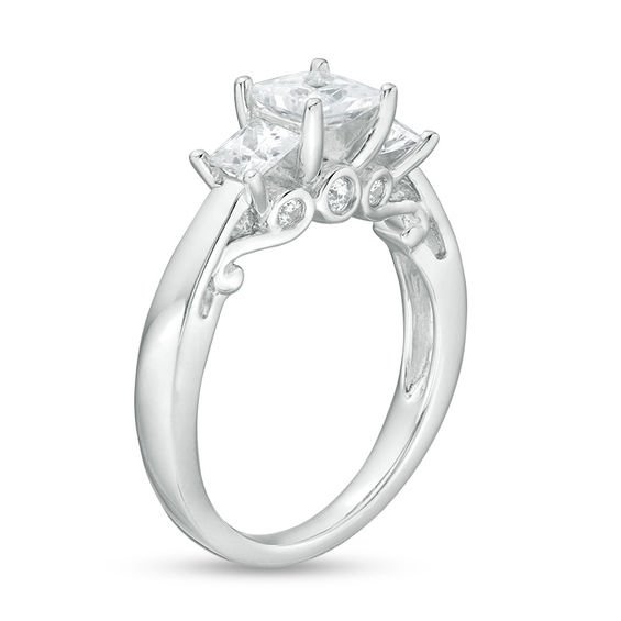 Celebration Canadian Ideal 1.00 CT. T.W. Princess-Cut Certified Diamond Engagement Ring in 14K White Gold (I/I1)