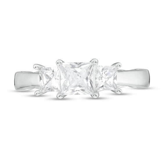 Celebration Canadian Ideal 1.00 CT. T.W. Princess-Cut Certified Diamond Engagement Ring in 14K White Gold (I/I1)