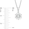 0.20 CT. T.W. Baguette and Round Diamond Snowflake Pendant in 10K White Gold