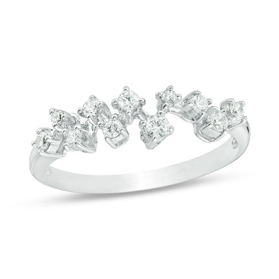 0.25 CT. T.W. Diamond Scatter Ring in 10K White Gold