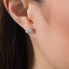 Thumbnail Image 1 of Diamond Accent and Beaded Butterfly Stud Earrings in Sterling Silver