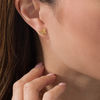 Thumbnail Image 1 of 0.09 CT. T.W. Diamond Butterfly Stud Earrings in 10K Gold