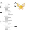 Thumbnail Image 2 of 0.09 CT. T.W. Diamond Butterfly Stud Earrings in 10K Gold