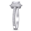 Thumbnail Image 3 of 0.95 CT. T.W. Radiant-Cut Diamond Double Frame Engagement Ring in 14K White Gold (H/VS2)