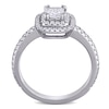 Thumbnail Image 4 of 0.95 CT. T.W. Radiant-Cut Diamond Double Frame Engagement Ring in 14K White Gold (H/VS2)