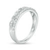 Thumbnail Image 3 of 0.24 CT. T.W. Diamond Alternating Marquise Link Vintage-Style Stacked Ring in 10K White Gold