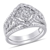 Thumbnail Image 0 of 0.23 CT. T.W. Composite Diamond Vintage-Style Mandala Bridal Set in Sterling Silver