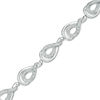 0.10 CT. T.W. Diamond Teardrop Bracelet in Sterling Silver