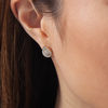 Thumbnail Image 1 of 0.26 CT. T.W. Composite Diamond Teardrop Frame Stud Earrings in 10K Gold