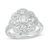 Thumbnail Image 0 of 0.69 CT. T.W. Diamond Scallop Frame Ring in 10K White Gold