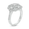 0.69 CT. T.W. Diamond Scallop Frame Ring in 10K White Gold