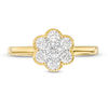 Thumbnail Image 4 of 0.45 CT. T.W. Composite Diamond Flower Frame Vintage-Style Ring in 10K Gold