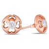 0.50 CT. T.W. Diamond Heart Cut-Out Solitaire Stud Earrings in 10K Rose Gold