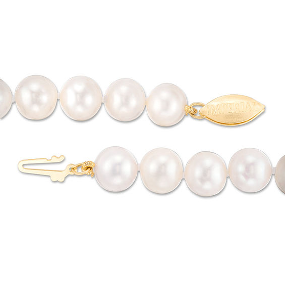 IMPERIAL® 7.0-8.0mm Freshwater Cultured Pearl Strand Necklace with 14K Gold Fish-Hook Clasp