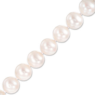 IMPERIAL® 7.0-8.0mm Freshwater Cultured Pearl Strand Bracelet with 14K Gold Fish-Hook Clasp-7.5"