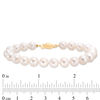 Thumbnail Image 2 of IMPERIAL® 7.0-8.0mm Freshwater Cultured Pearl Strand Bracelet with 14K Gold Fish-Hook Clasp-7.5"