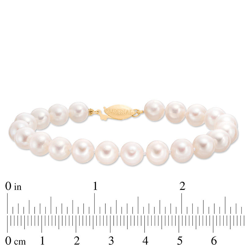 IMPERIAL® 7.0-8.0mm Cultured Freshwater Pearl Strand Bracelet with