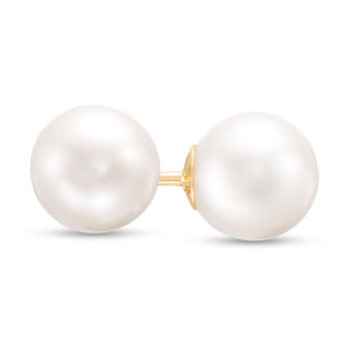 IMPERIAL® 7.0-7.5mm Freshwater Cultured Pearl Stud Earrings in 14K Gold