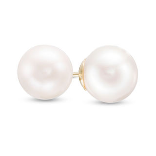 IMPERIAL® 9.0-9.5mm Freshwater Cultured Pearl Stud Earrings in 14K Gold