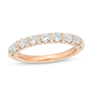 Vera Wang Love Collection 1.20 CT. T.W. Diamond Band in 14K Rose Gold