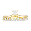 Thumbnail Image 3 of 0.50 CT. T.W. Diamond Chevron Bridal Set in 14K Gold