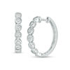 0.14 CT. T.W. Diamond Bubble Hoop Earrings in Sterling Silver