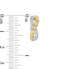 Thumbnail Image 2 of 0.18 CT. T.W. Diamond Bezel-Set Crossover Hoop Earrings in 10K Two-Tone Gold