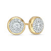 0.29 CT. T.W. Diamond Frame Stud Earrings in 10K Gold