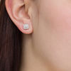 Thumbnail Image 1 of Diamond Accent Quad Octagonal Frame Stud Earrings in Sterling Silver